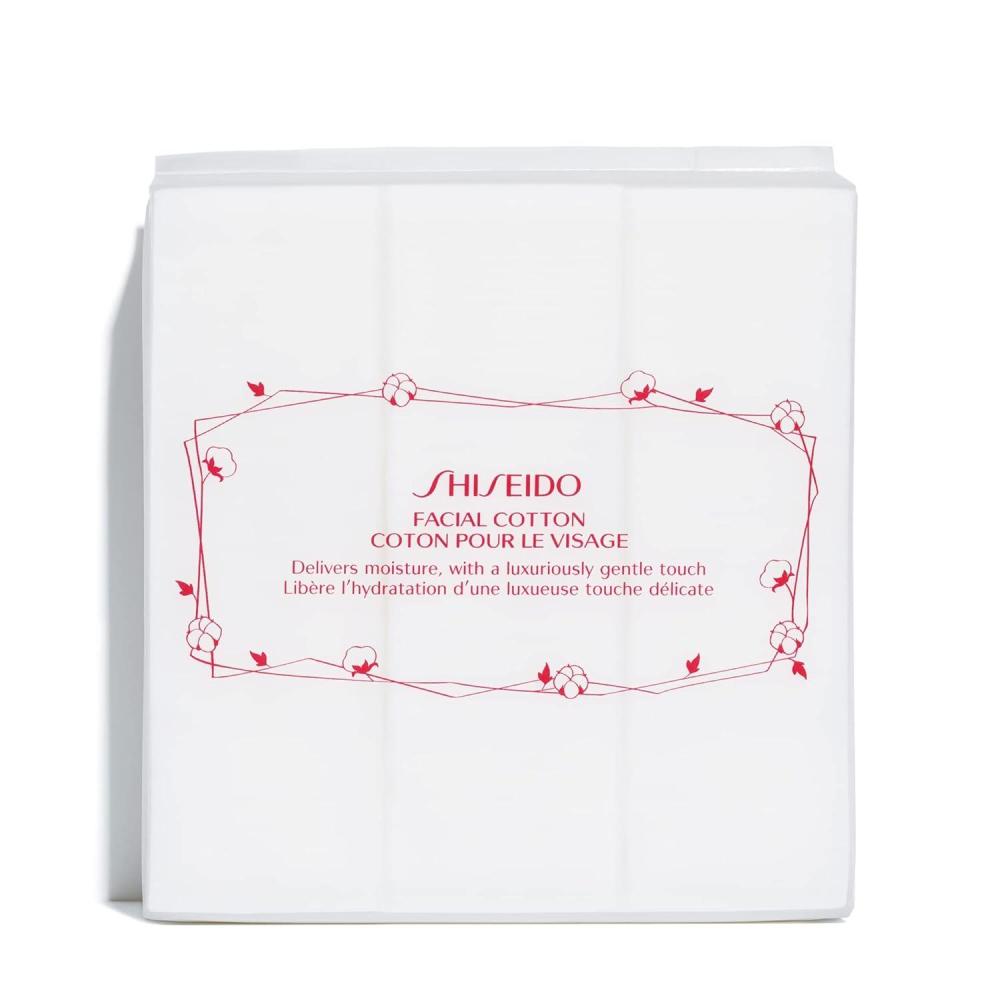 imageShiseido Facial Cotton Pads  Includes 165 Squares  for Softener Application ampamp Makeup Removal  100 Natural Super Soft