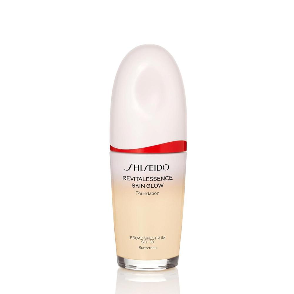 imageShiseido RevitalEssence Skin Glow Foundation SPF 30  Buildable Medium Coverage  24HR Hydration ampamp 12HR Wear  Transfer Crease ampamp Fade Resistant  NonComedogenic  All Skin Types110  Alabaster