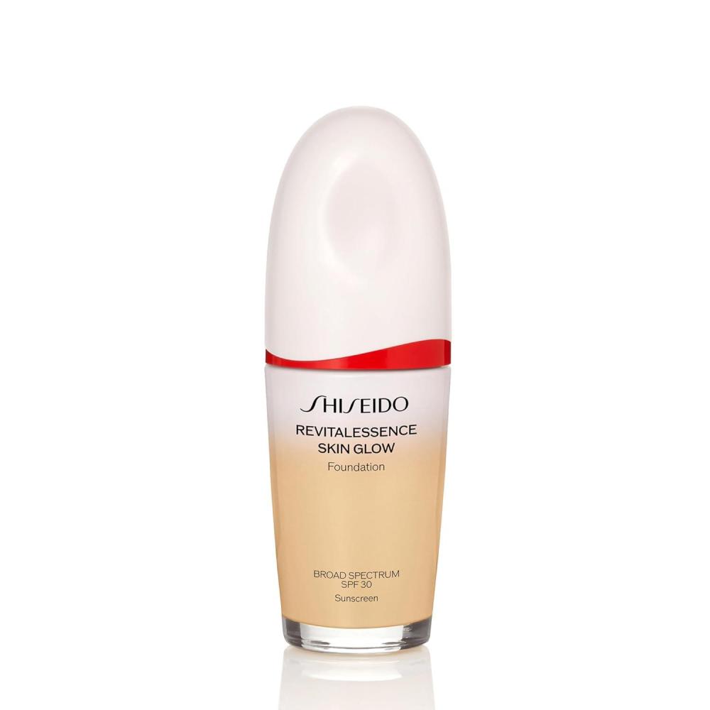 imageShiseido RevitalEssence Skin Glow Foundation SPF 30  Buildable Medium Coverage  24HR Hydration ampamp 12HR Wear  Transfer Crease ampamp Fade Resistant  NonComedogenic  All Skin Types220  Linen