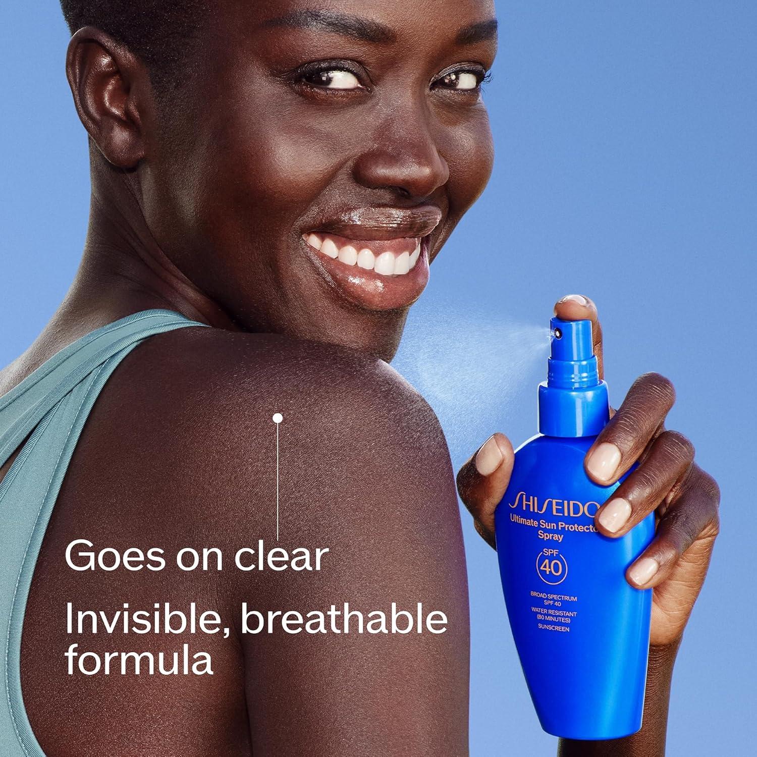 imageShiseido Ultimate Sun Protector Lotion  Invisible BroadSpectrum Sunscreen for Face ampamp Body  Lightweight Formula  All Skin TypesSPF 40 Spray  5 Fl Oz