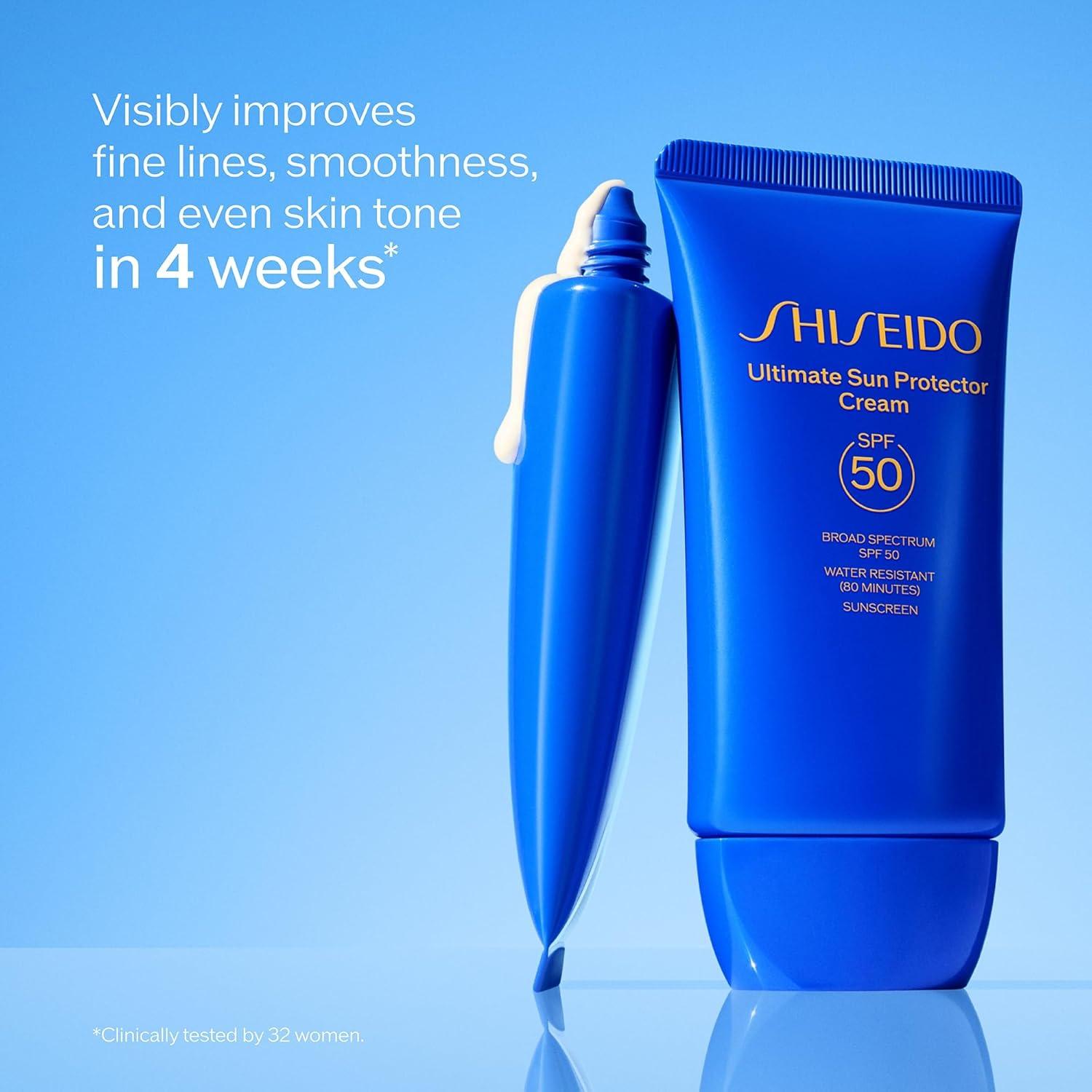 imageShiseido Ultimate Sun Protector Lotion  Invisible BroadSpectrum Sunscreen for Face ampamp Body  Lightweight Formula  All Skin TypesSPF 50 Cream  17 Fl Oz