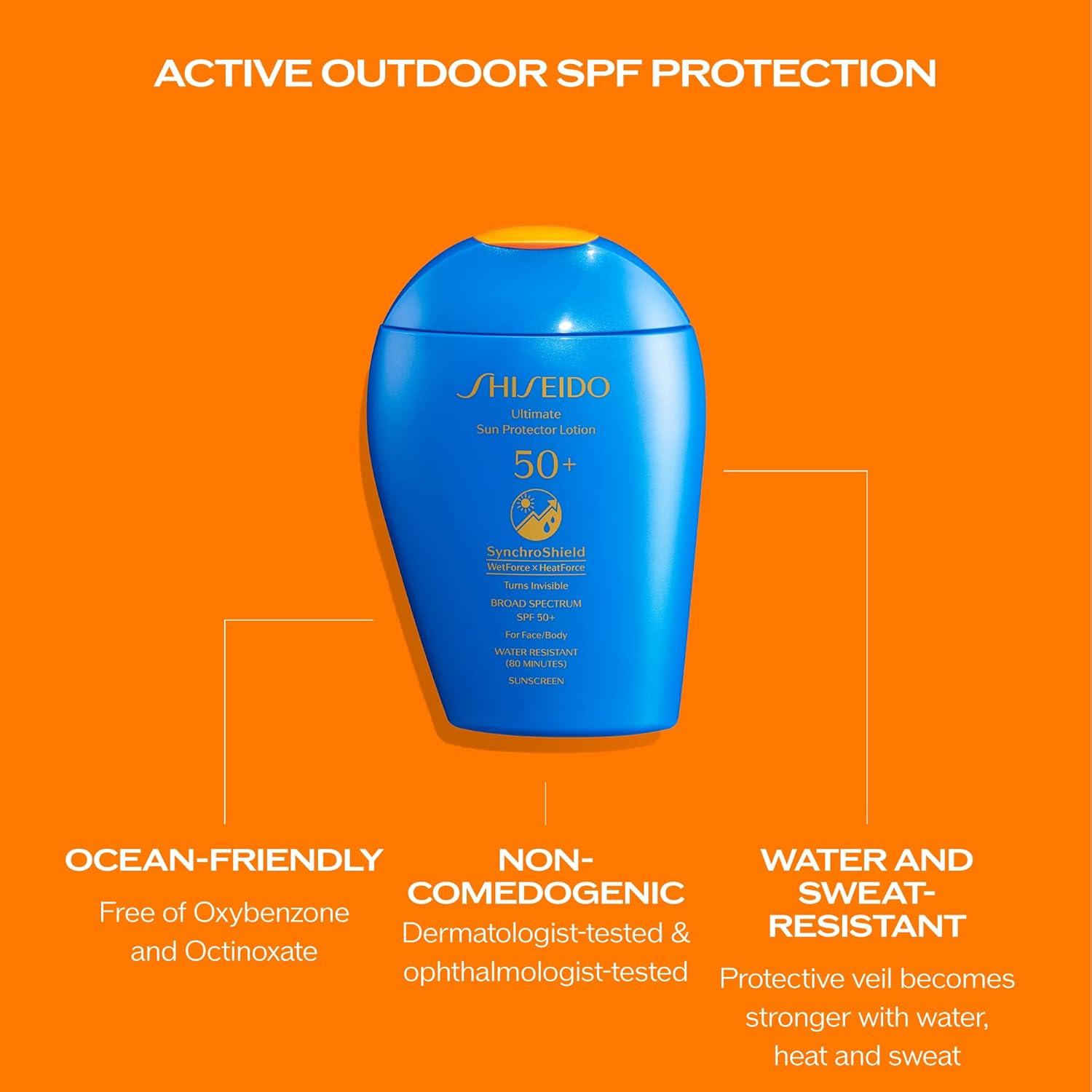 imageShiseido Ultimate Sun Protector Lotion  Invisible BroadSpectrum Sunscreen for Face ampamp Body  Lightweight Formula  All Skin TypesSPF 50 Lotion  5 Fl Oz