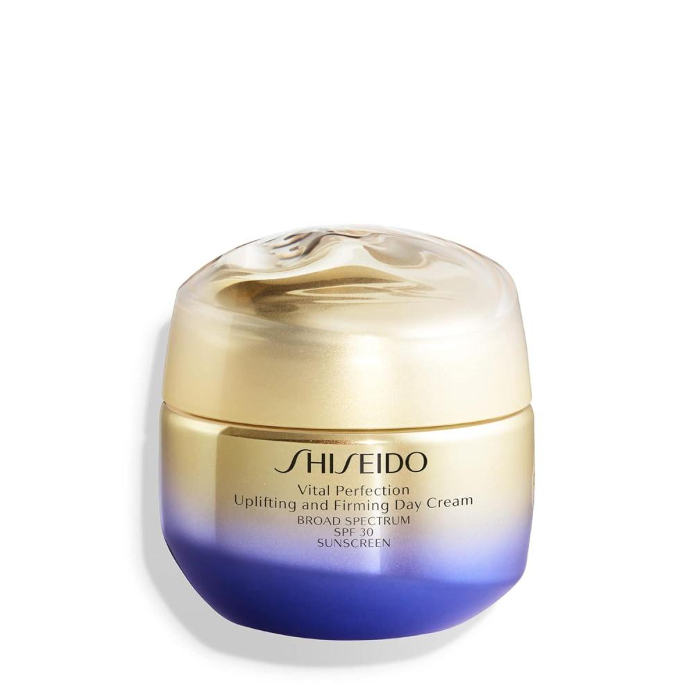imageShiseido Vital Perfection Uplifting and Firming Day Cream SPF 30  BroadSpectrum SPF 30 AntiAging Moisturizer  Visibly Lifts Firms ampamp Improves Appearance of Fine Lines ampamp Wrinkles  50 mL