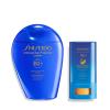Shiseido Ultimate Sun Protector Lotion SPF 60+ (150 mL) + Clear Sunscreen Stick SPF 50+ (0.7 oz) – Lightweight, Invisible Broad-Spectrum Sunscreen – Free of Oxybenzone & Octinoxate