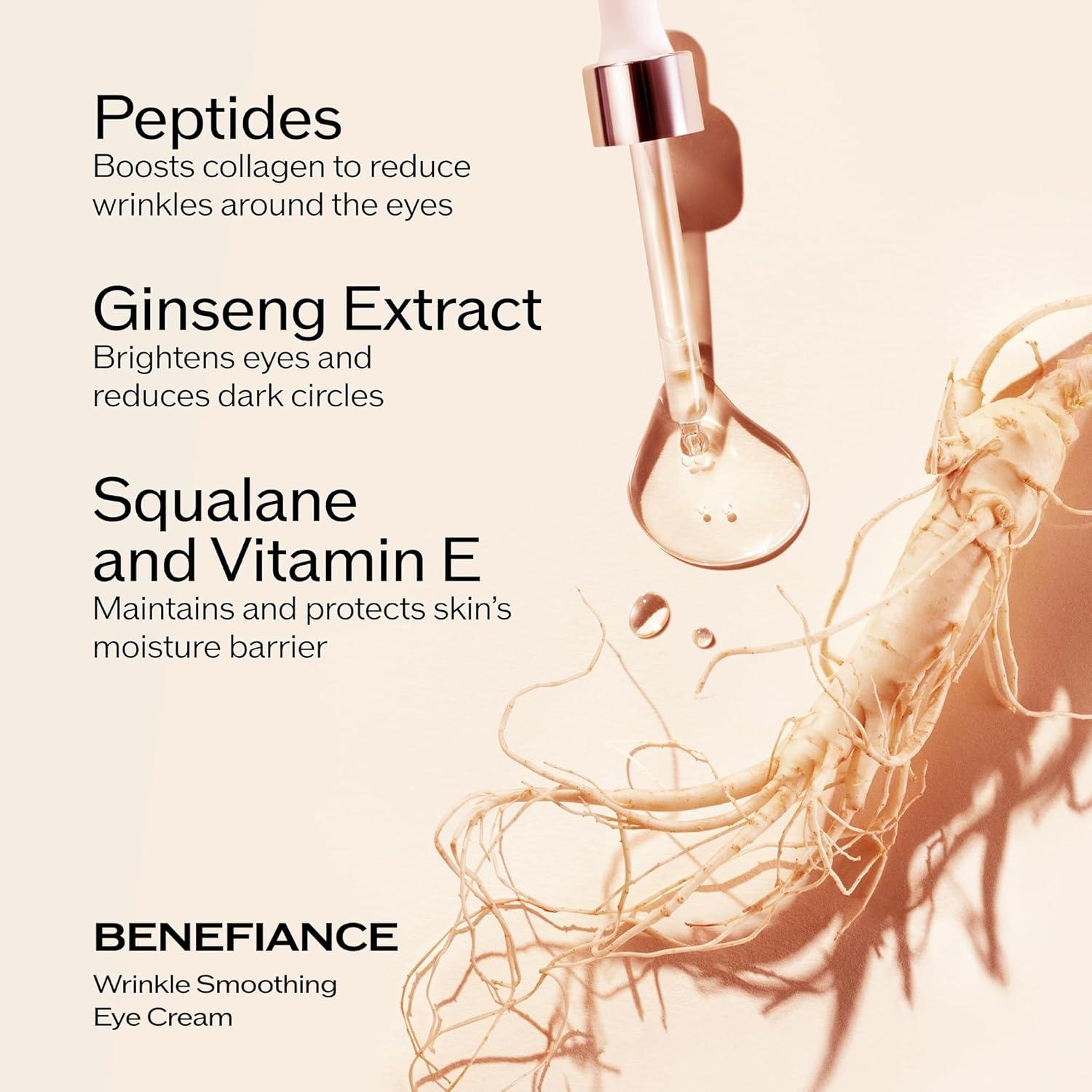 imageShiseido Smooth ampamp Brighten Eye Cream Set Clarifying Cleansing Foam 15mL Eudermine Activating Essence 70mL Benefiance Wrinkle Smoothing Cream 15mL ampamp Benefiance Eye Cream 15mL 139 Value