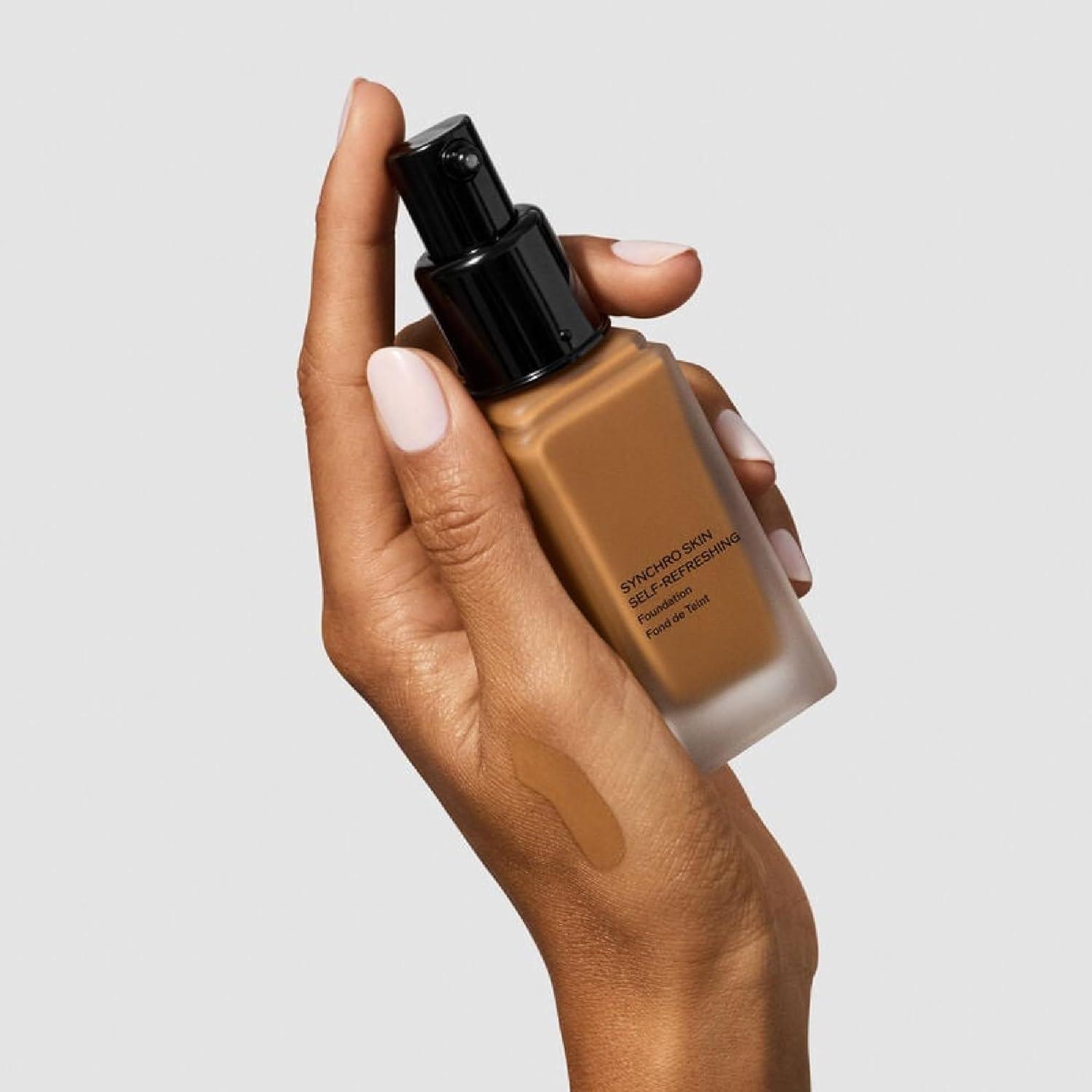 imageShiseido Synchro Skin SelfRefreshing Foundation SPF 30 Medium Buildable Coverage 24Hour Wear Waterproof ampamp Transfer Resistant NonComedogenic110 Alabaster