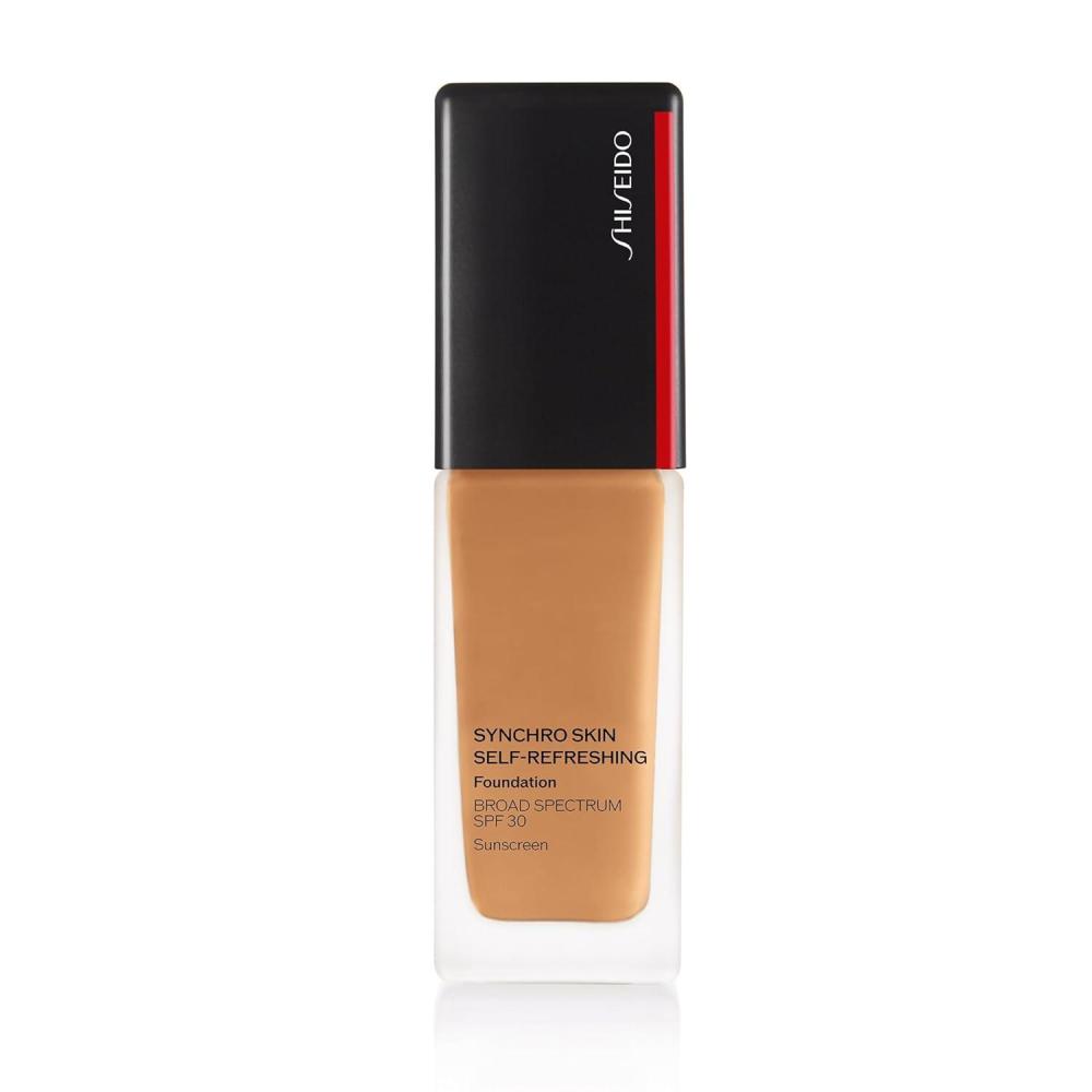 imageShiseido Synchro Skin SelfRefreshing Foundation SPF 30 Medium Buildable Coverage 24Hour Wear Waterproof ampamp Transfer Resistant NonComedogenic420 Bronze