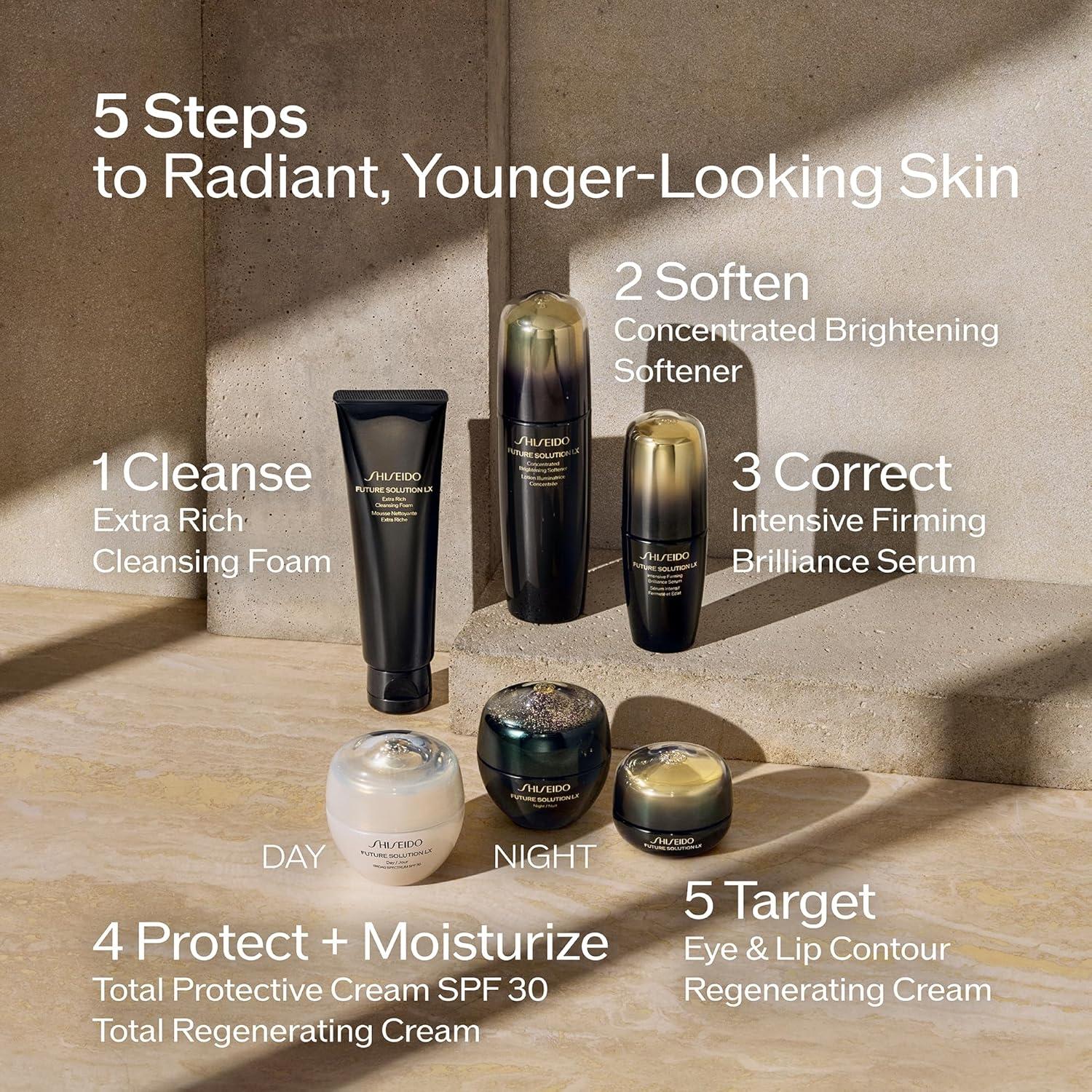 image:imageShiseido Revitalize amp Rejuvenate Set Future Solution LX Extra Rich Foam 50mL Concentrated Softener 74mL Intensive Firming Brilliance Serum 50mL amp Total Regenerating Cream 15mL 514 Value