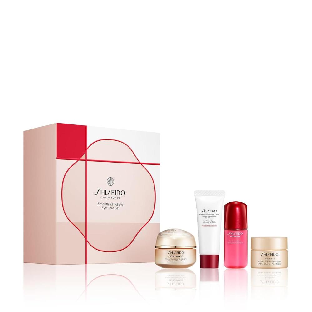 image:imageShiseido Smooth amp Hydrate Eye Care Set  Clarifying Cleansing Foam 15mL Ultimune Power Infusing Serum 10mL Benefiance Wrinkle Smoothing Cream 30mL amp Eye Cream 15mL  145 Value