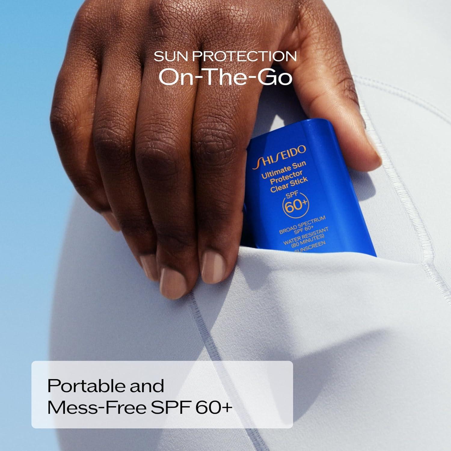 image:imageShiseido Clear Sunscreen Stick Invisible BroadSpectrum Face Sunscreen Wear Under amp Over Makeup Lightweight Formula All Skin TypesSPF 60 07 Oz
