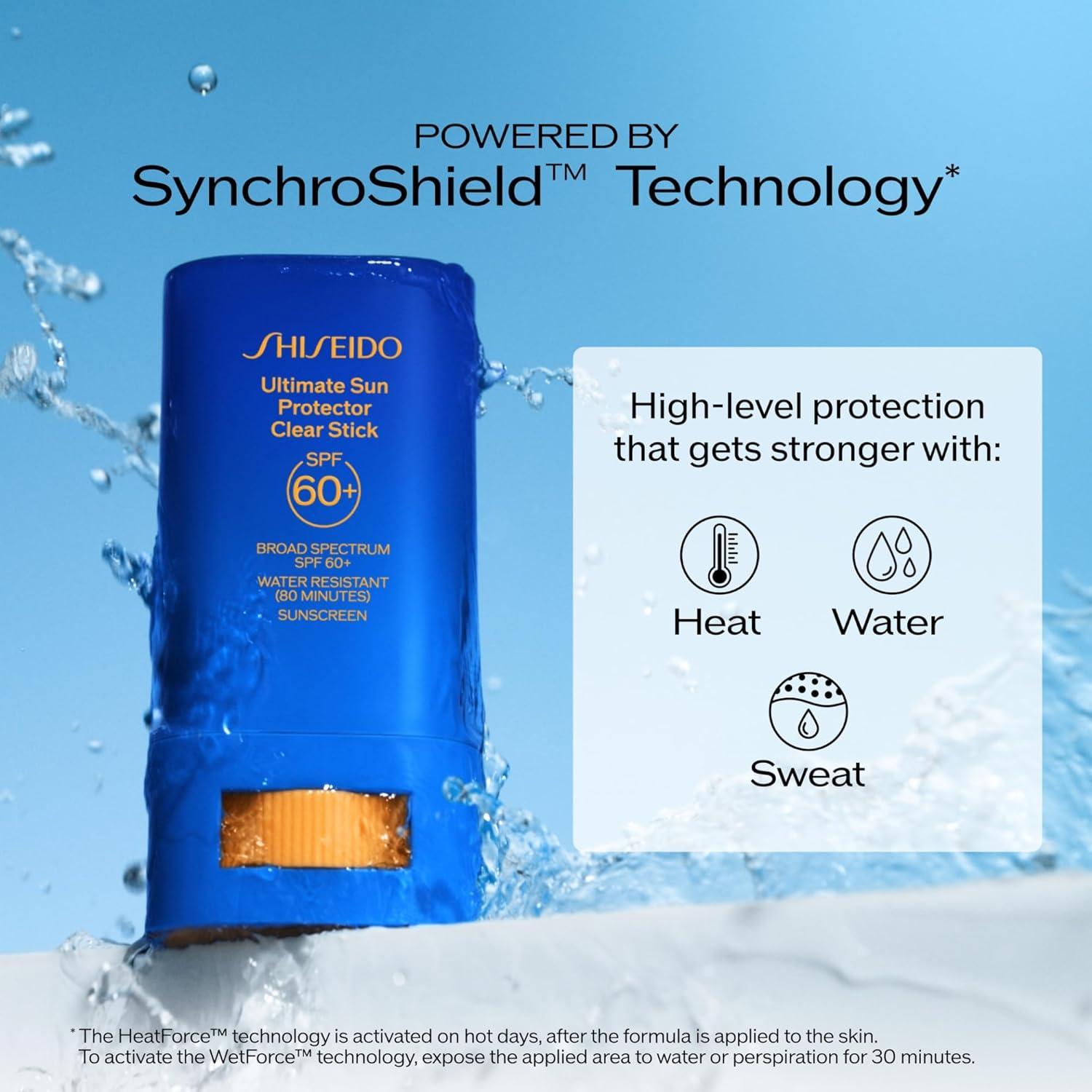 image:imageShiseido Ultimate Sun Protector Clear Stick SPF 60 07 oz Sun Protector Cream 50 mL Hydrating Invisible BroadSpectrum Sunscreen Free of Oxybenzone amp Octinoxate