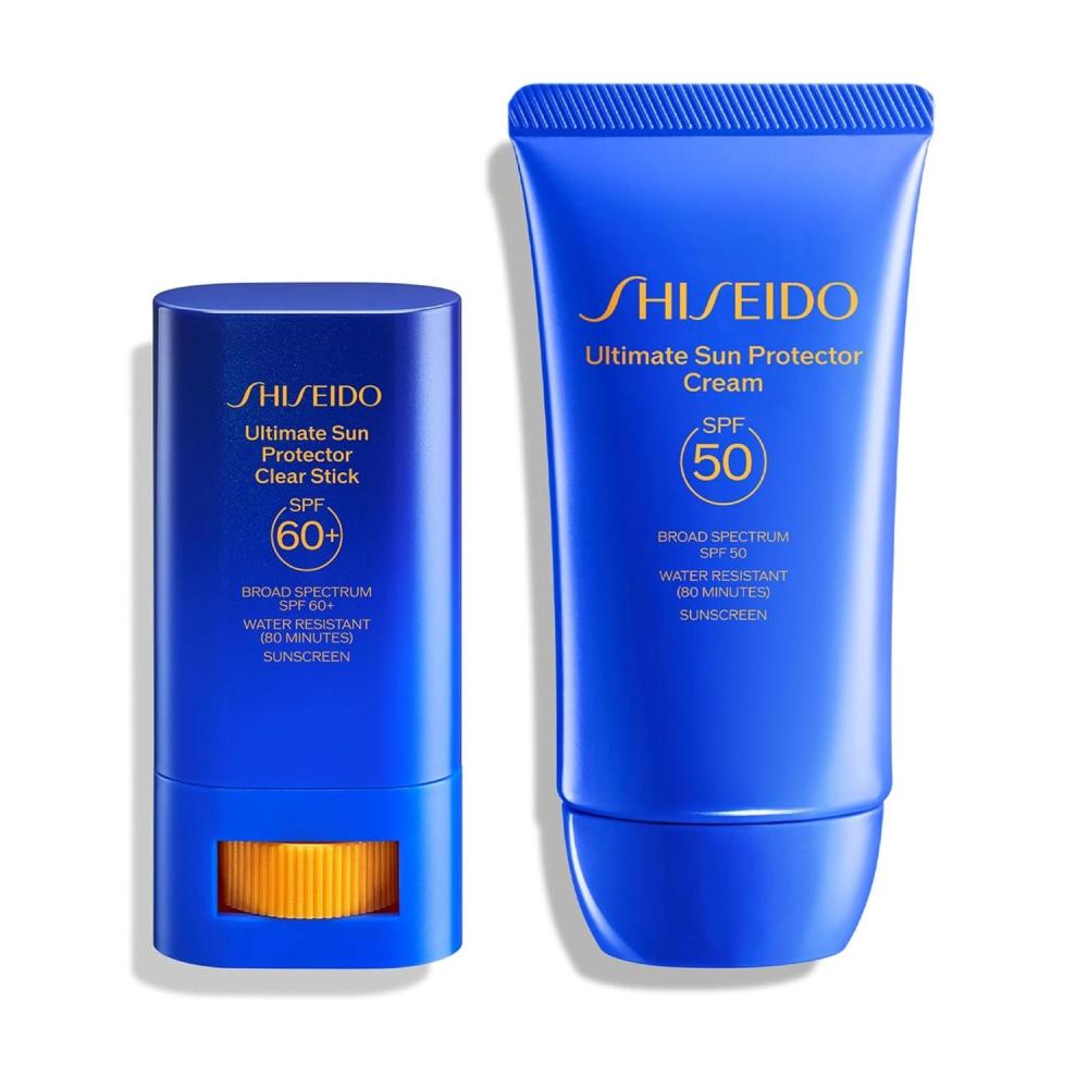 image:imageShiseido Ultimate Sun Protector Clear Stick SPF 60 07 oz Sun Protector Cream 50 mL Hydrating Invisible BroadSpectrum Sunscreen Free of Oxybenzone amp Octinoxate