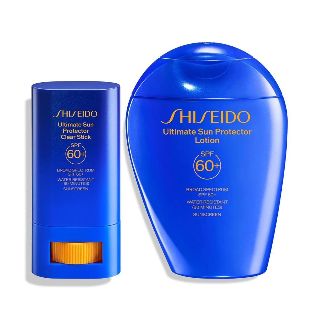 image:imageShiseido Ultimate Sun Protector Clear Stick SPF 60 07 oz Sun Protector Lotion SPF 60 150 mL Lightweight Invisible BroadSpectrum Sunscreen Free of Oxybenzone amp Octinoxate